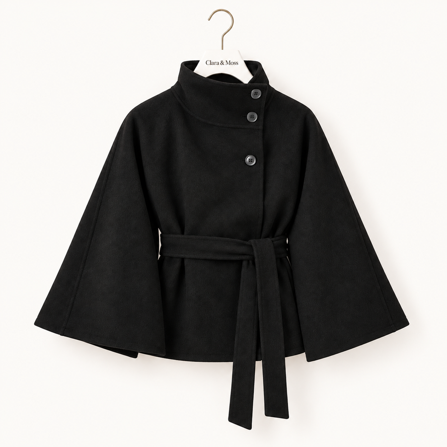 CLARA & MOSS | Elin – Cape Coat with Belt