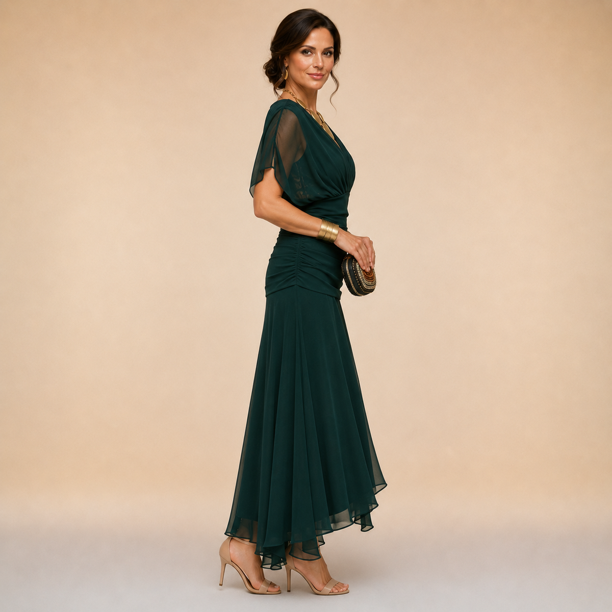 The Vivienne Draped Maxi Dress