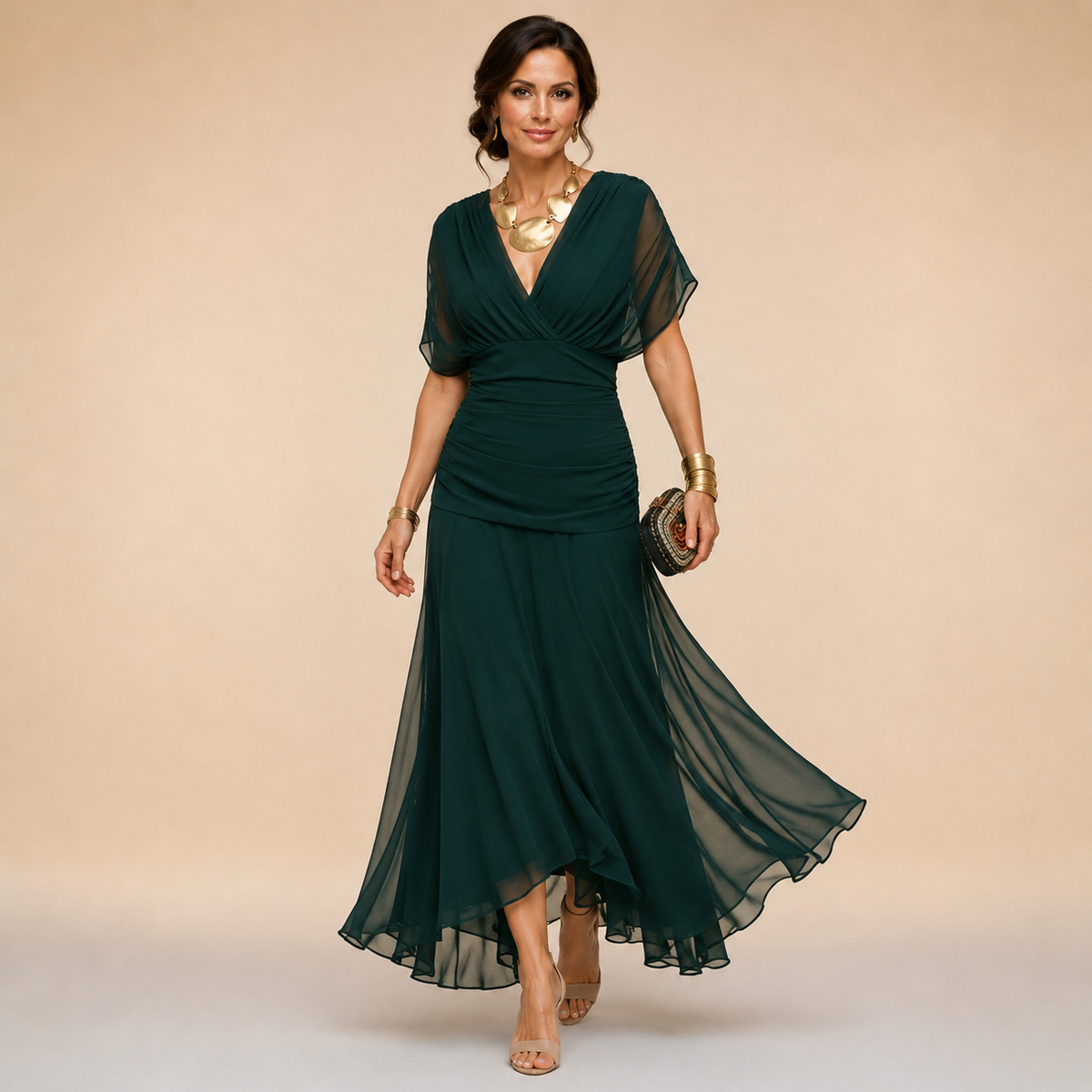 The Vivienne Draped Maxi Dress