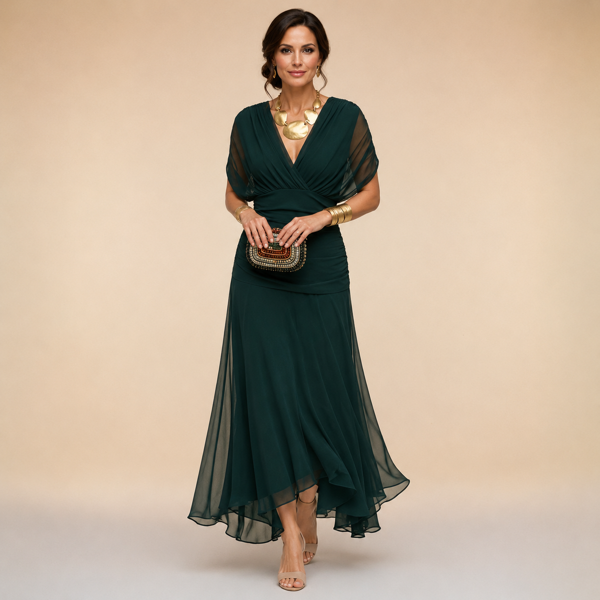 The Vivienne Draped Maxi Dress