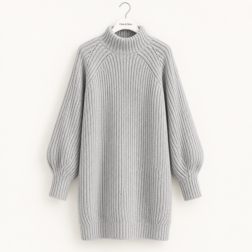 CLARA & MOSS | Solène — Half-Turtleneck Sweater Dress