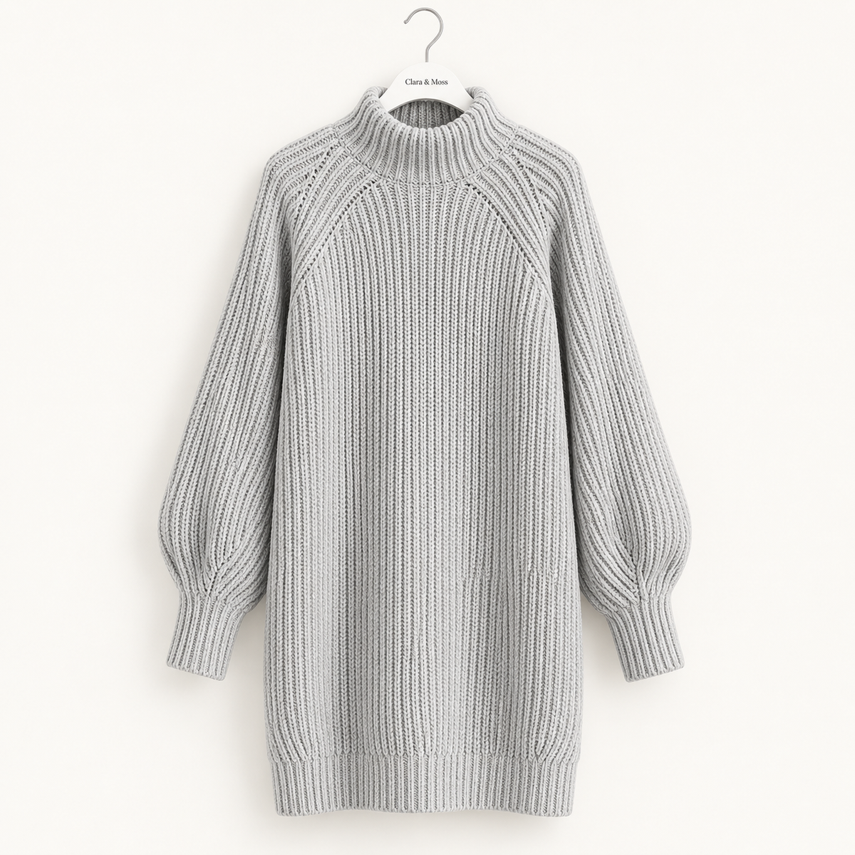 CLARA & MOSS | Solène — Half-Turtleneck Sweater Dress