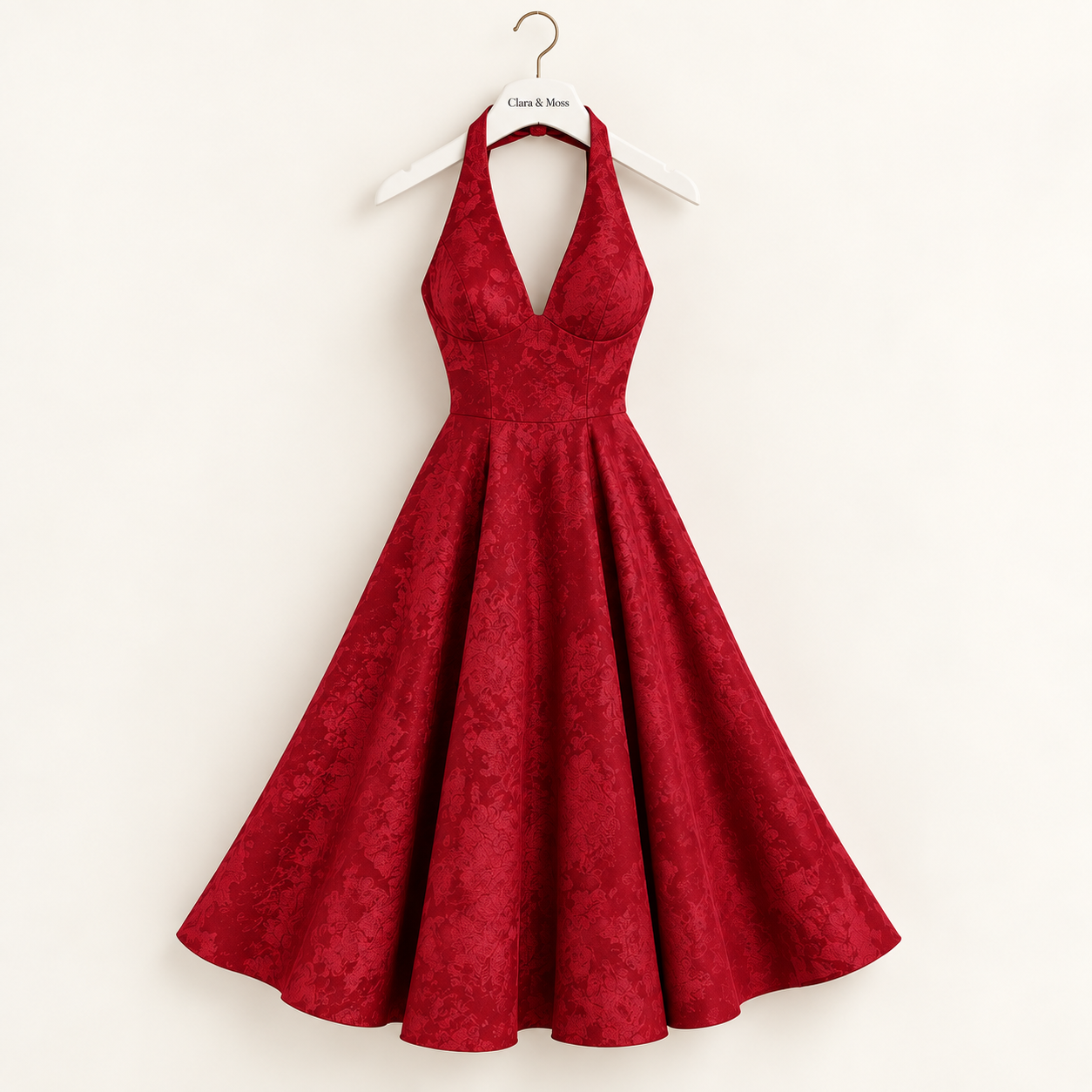 VALENTINA JACQUARD MIDI DRESS
