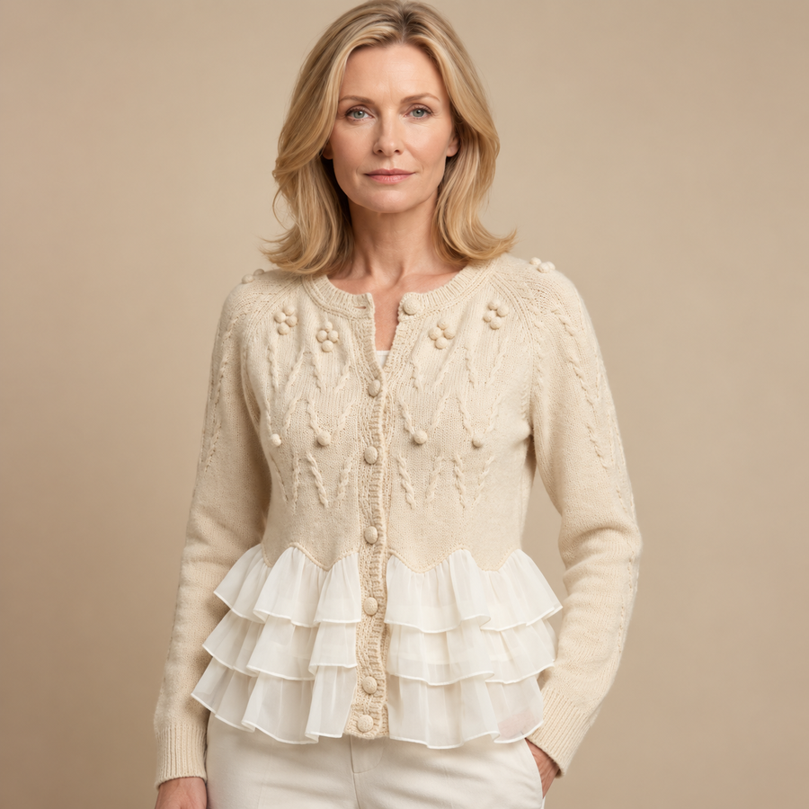 Élodie | Ruffle-Hem Cardigan