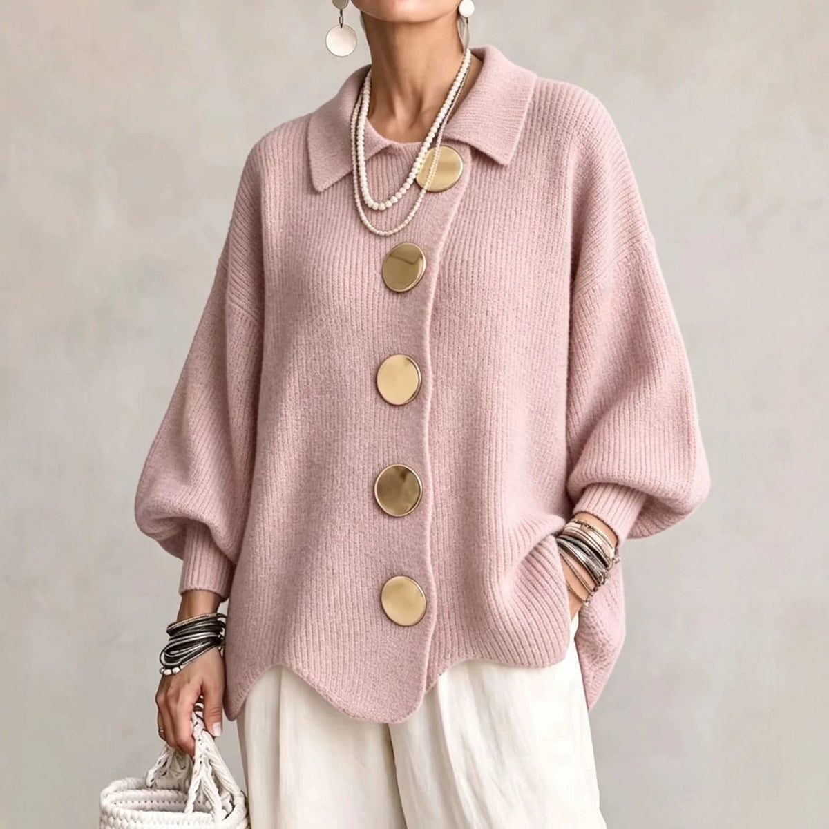 Harper | Oversized Collared Cardigan