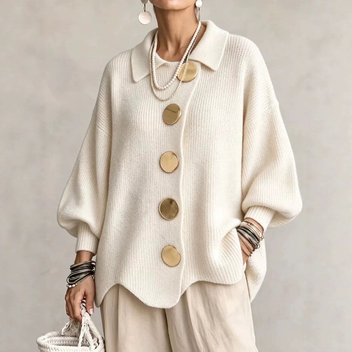 Harper | Oversized Collared Cardigan