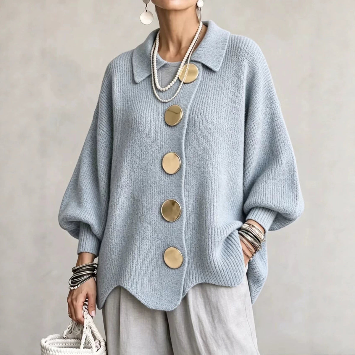Harper | Oversized Collared Cardigan