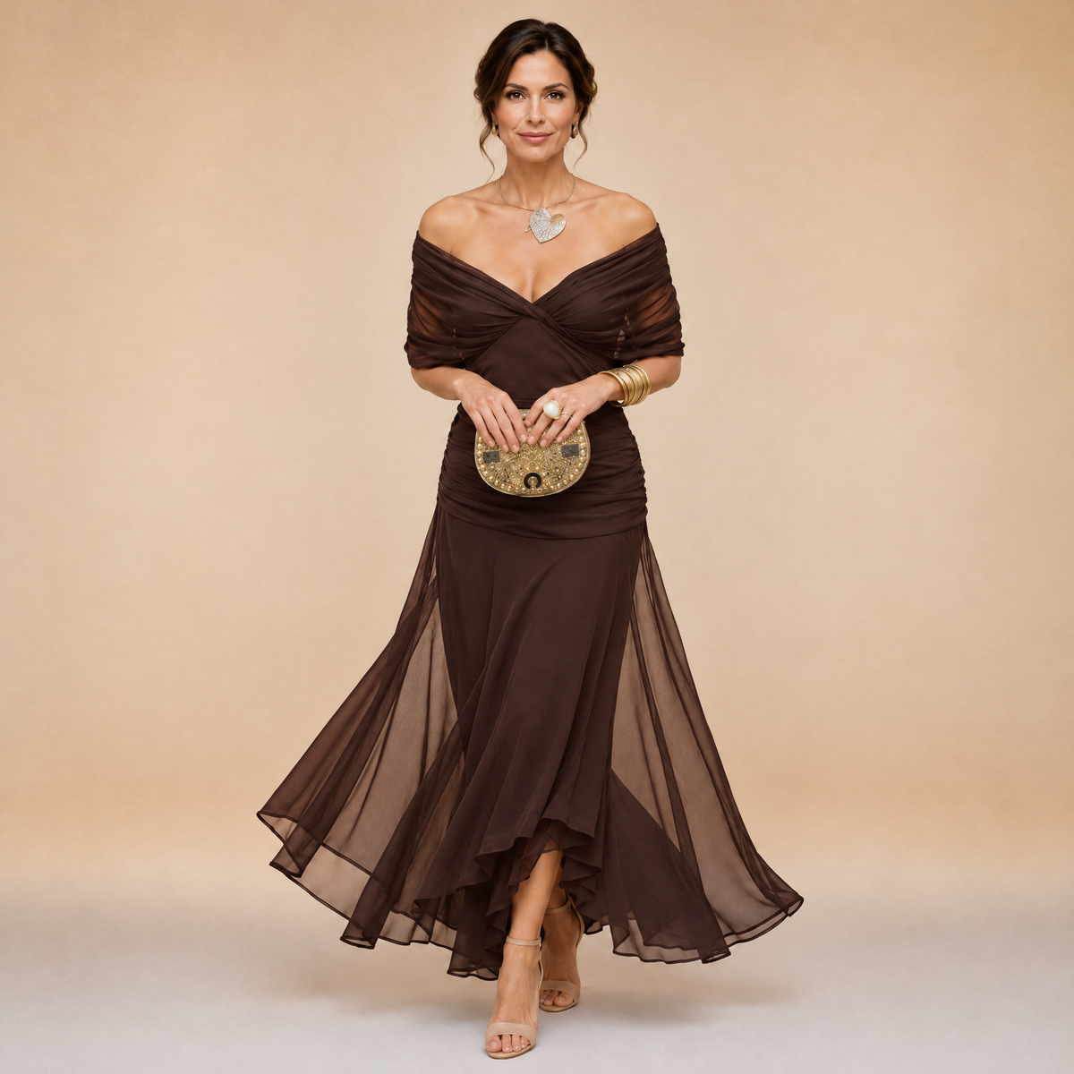 The Vivienne Draped Maxi Dress