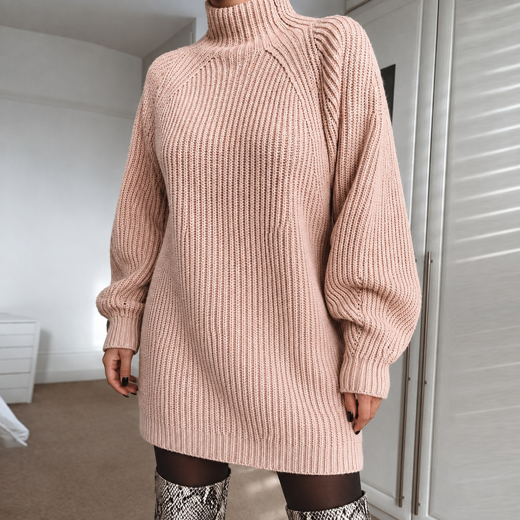CLARA & MOSS | Solène — Half-Turtleneck Sweater Dress