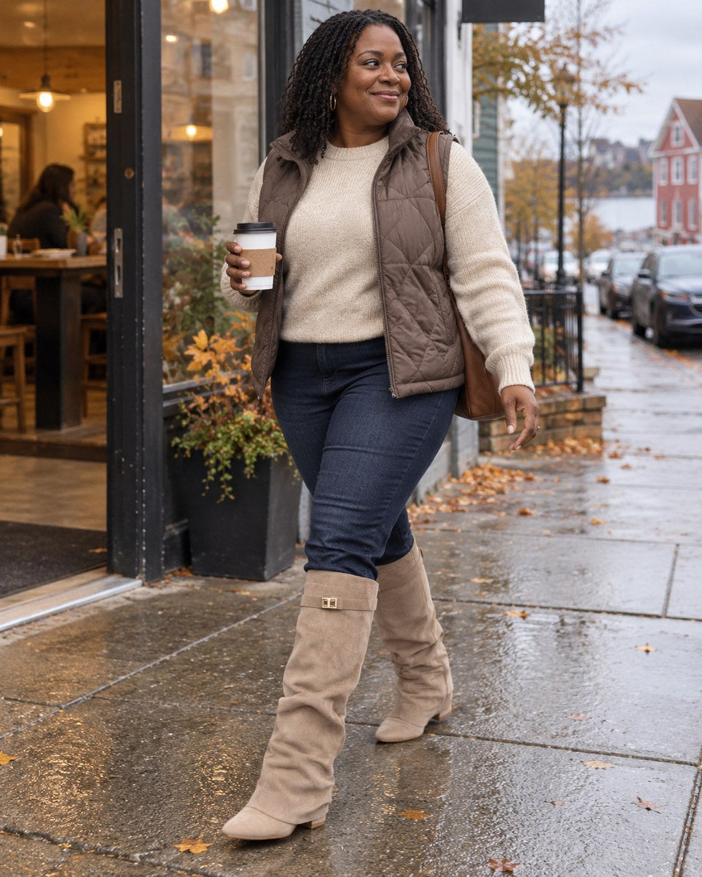Maeve Taupe Boots lifestyle