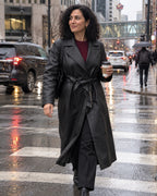 Simone Black Trench lifestyle