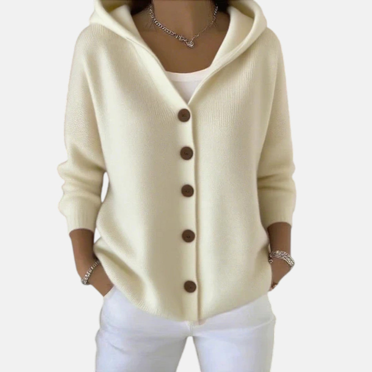 Zoé | Soft Hooded Knit Cardigan for Effortless Everyday Comfort