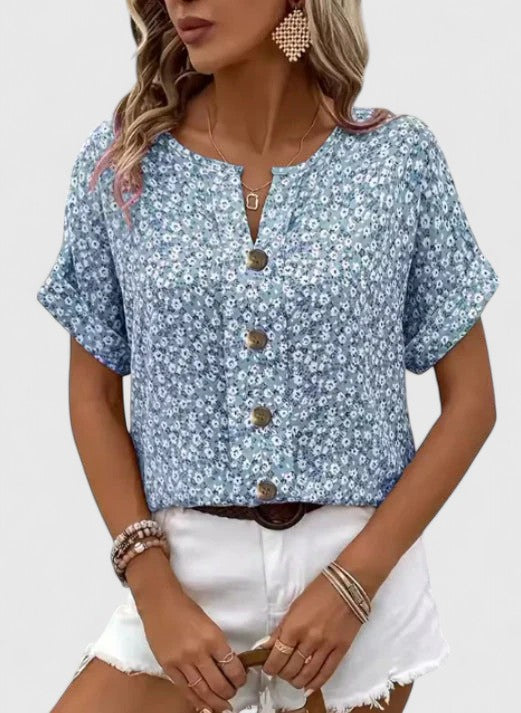 Sabine | Elegant Floral Summer Top